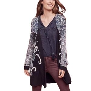 Anthropologie HWR Emmia Cardigan Whimsigoth Fairy Chunky Women S Boho Indie Blue
